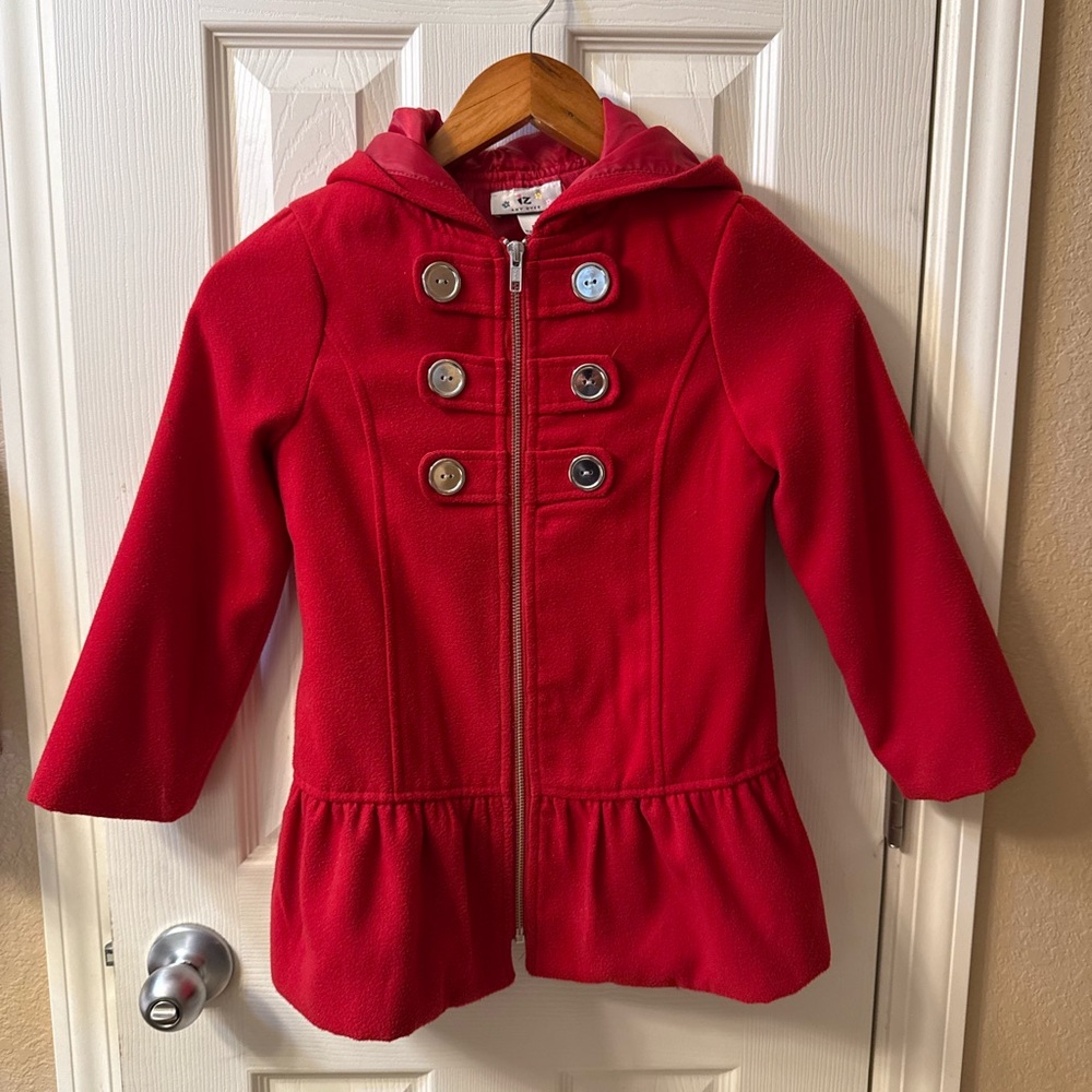 Amy Byer Red Pea Coat for Kids